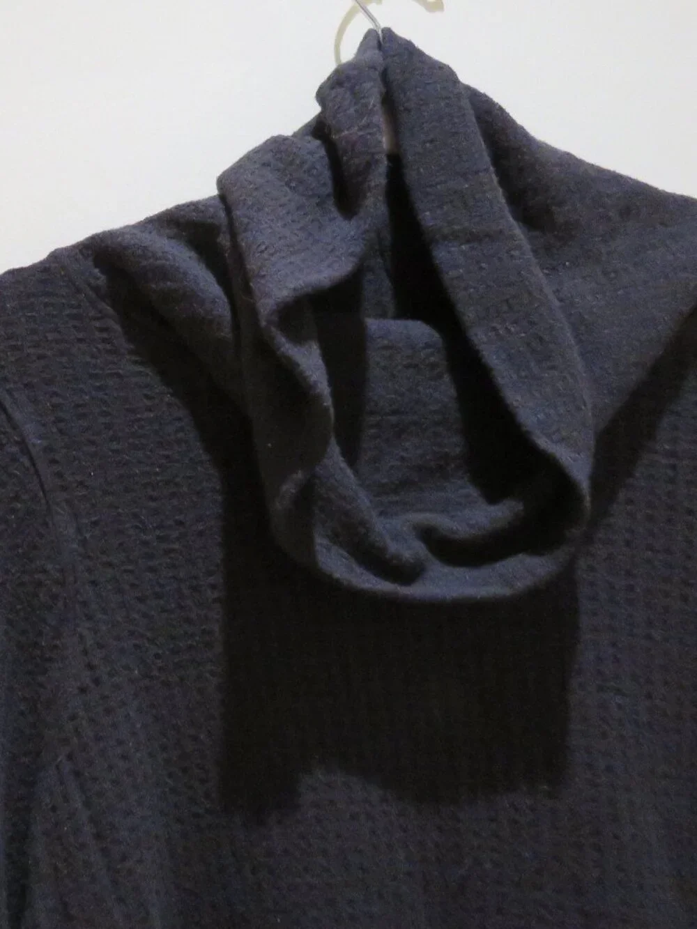 FREE PEOPLE WE THE FREE Kristina Drippy Thermal Cowl Neck in Black Boho